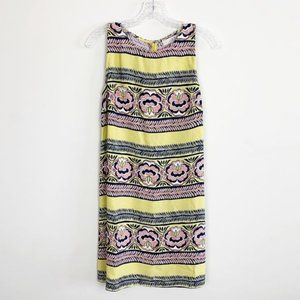 Loft | floral print sleeveless shift dress small